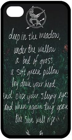 High Quality Customizable Durable Rubber Material The Hunger Games Quotes iPhone 5 5s Back Cover Case