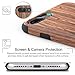 iPhone 7 Plus Case, ROCK [Grained] - Rose Wood [Origin][Non Slip] [Built-in Magnetic Metal Plate] [Wood Tactile] [Natural Wood and TPU Rubber] [Fingerprint Free] Case For Apple iPhone 7 Plus