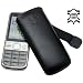 Suncase Ledertasche (Lasche mit R�ckzugfunktion) f�r Nokia C5 schwarz