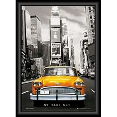 New York - Taxi No 1, 3D Poster Gerahmt 3D-Poster (gerahmt) (70 x 50cm)