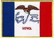 Iowa State Flag Embroidered Patch Iron-On IA Emblem