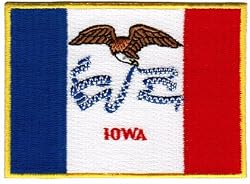 Iowa State Flag Embroidered Patch Iron-On IA Emblem