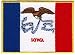 Iowa State Flag Embroidered Patch Iron-On IA Emblem