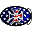 Patriotic Iron Cross Belt Buckle