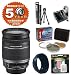 Canon EF-S 18-200mm f/3.5-5.6 IS Standard Zoom Lens + 6 Year Warranty + Filters & Accessory Kit