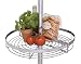 Wenko 5705100 Gewürzboard Rondell Structura Ring-Loc - für Teleskopstange, ø 40 x 5 cm, Chrom