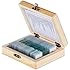 AmScope PS25 Prepared Microscope Slide Set for Basic Biological Science Education, 25 Slides, Includes Fitted Wooden Case