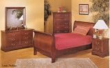 Gorgeous Louis Phillipe Twin Bed/Nightstand/Mirror/Drss
