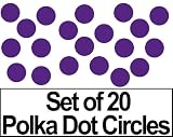 Set of 20 - 3 Purple Circles Polka Dots Vinyl Wall Graphic Decals Stickers