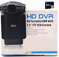 TETC 16GB SDcard + GENUINE 1080 P2.5-inch HD Car LED IR Vehicle DVR Road Dash Video Camera Recorder Traffic Dashboard Camcorder - LCD 270 degrees from TETC