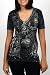 Affliction - Love Is Blind Baby V-Neck Womens T-Shirt In Black, Size: Small, Color: Black