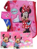 Adorable Minnie Mouse Red Strim Lunch Box and Wallet + Foldres