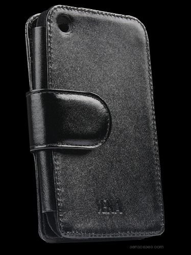 Sena Walletbook Leather Case for iPhone 4 - Black - Fits AT&T iPhone