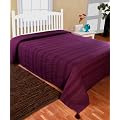 Homescapes TAGESDECKE "Rajput" (360x260cm) in RIPP-OPTIK, 100% PURE BAUMWOLLE, SOFA�BERWURF, pflegeleicht, waschbar, pflaume