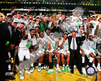 Option #1: 2007-2008 Boston Celtics NBA Finals Champions Celebration - 8"x10" Photo with Clear Protective Sleeve