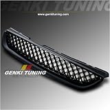 Genki Tuning - 1998-2002 (1999 2000 2001) Honda Accord 2 Door Type R ABS Front Hood Black Grill Grille 98 99 00 01 02 2D