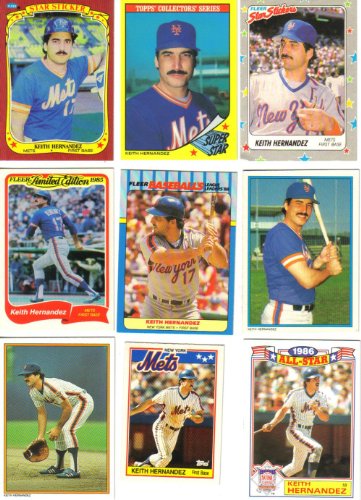 Keith Hernandez New York Mets Baseball Card Collectors Lot