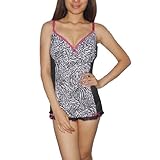 Womens Lingerie: Sexy Leopard Padded Underwired Bra Sheer Mesh Babydoll Chemise Intimate Apparel - Black & White (Size: 3X/26-28) Womens Lingerie: Sexy Leopard Padded Underwired Bra Sheer Mesh Babydoll Chemise Intimate Apparel - Black & White (Size: 3X/26-28)