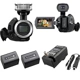 Sony NEX-VG20 Interchangeable Lens HD Handycam Camcorder (Body Only) + (2Pcs)Original Sony NP-FV70 Rechargeable Camcorder Battery Pack (2060mAh, 8.4V) + External Battery Charger