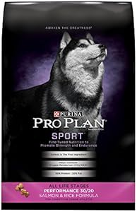 Purina Pro Plan Dry Dog Food, Sport, Performance 30/20 Salmon & Rice Formula, 33-Pound Bag, Pack of 1