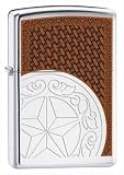 Western Star Concho Polished Chrome Zippo Lighter Rare