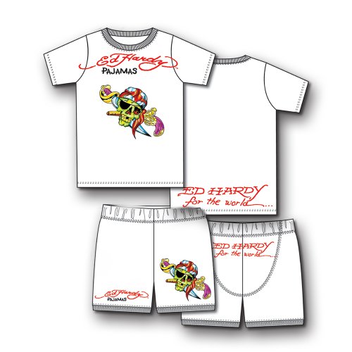 Ed Hardy Pajama Set for Toddlers - White