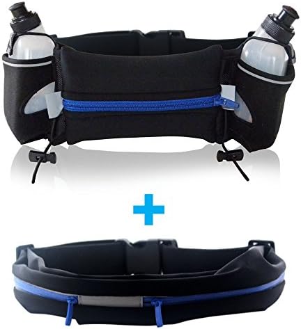 Best Marathon Runners Gift Fuel Belt Running Hydration Pack for Women Men with 2 Water Bottles and Bonus iPhone Android Belt
