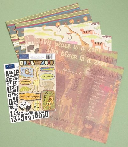 Karen Foster Day At the Zoo Themed Scrapbook 