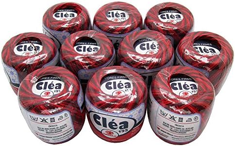 Lot 10 Balls Variegated Maroon &amp; Red Size 10 Crochet Cotton Threads Yarn Knitting