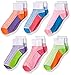 Jefferies Socks Baby-Girls Sporty Quarter Sock with Non-Skid 6 Pair Pack, Multi, Infant