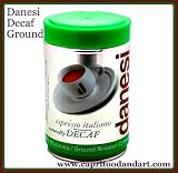 Danesi Coffee Espresso Decaf Ground - 250 Gr Tin