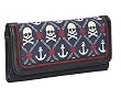Skull Anchor Cross Bones Nautical Pinup Sailor Wallet