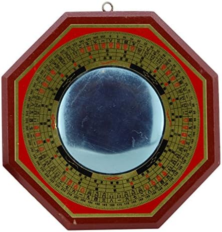 Premium Quality Traditonal Bagua Mirror,Feng Shui Mirror,Free Buddha Eye Magnet (Convex)