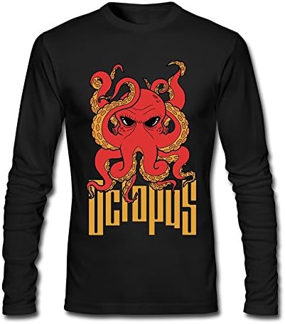 CaiXing Octopus Crew Neck Long Sleeve Tee-shirt For Male