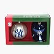 New York Yankees Double Holiday Tree Ornament Set - MLB Baseball