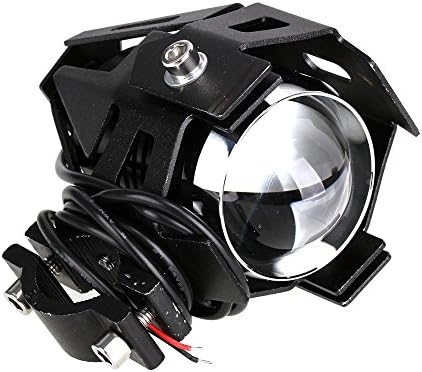 Super Bright U5 30W LED universal Motorcycle Headlight Spot Laser Light 10-80V DC Black