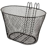  Eleven81 Lift Off Wire Mesh Oval Front Handlebar Bike Basket (Black)