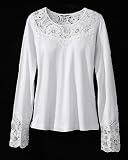 Battenberg lace-trimmed tee