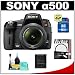 Sony Alpha A500 Digital SLR Camera Body & DT 18-55mm SAM Lens (Black) with 16GB Card + UV Filter + Accessory Kit