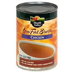 Health Valley Low Fat Broth Chicken No Salt Added, 14.25 Ounce Cans (Pack of 12)