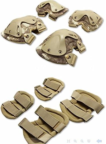 4 Pcs / Set Military Tactical Knee Pads &amp; Elbow Pads of X-type Knee Protector Support for Cs and Extreme Sports Cycling Kneepad (#4)