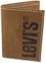 Levi's Men's Leather Logo Wallet,Tan,One Size
