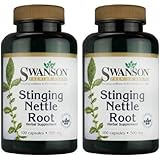 Swanson Premium Brand Stinging Nettle Root 500mg -- 2 Bottles each of 100 Capsules