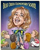 Teacher Gifts - A One-Of-A-Kind Caricature In ANY Scene You Describe