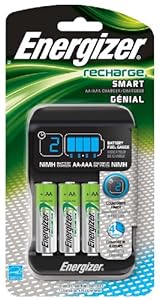 Energizer CHP4WB4 Recharge Smart AA/AAA Charger with 4 AA NiMH Batteries