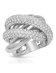 CLK Diamond 18K White Gold 4.18CTW Diamond Ring