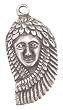 Beautiful Indian Style Woman Pewter Pendant Necklace