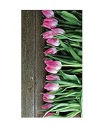 Huella deco Felpudo de Vinilo (Verde/Rosa)