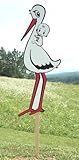 Baby Klapperstorch ADEBAR zum Aufstellen bei Geburt eines Babys, Größe L