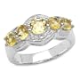 1.45 Carat Genuine Citrine Sterling Silver Ring